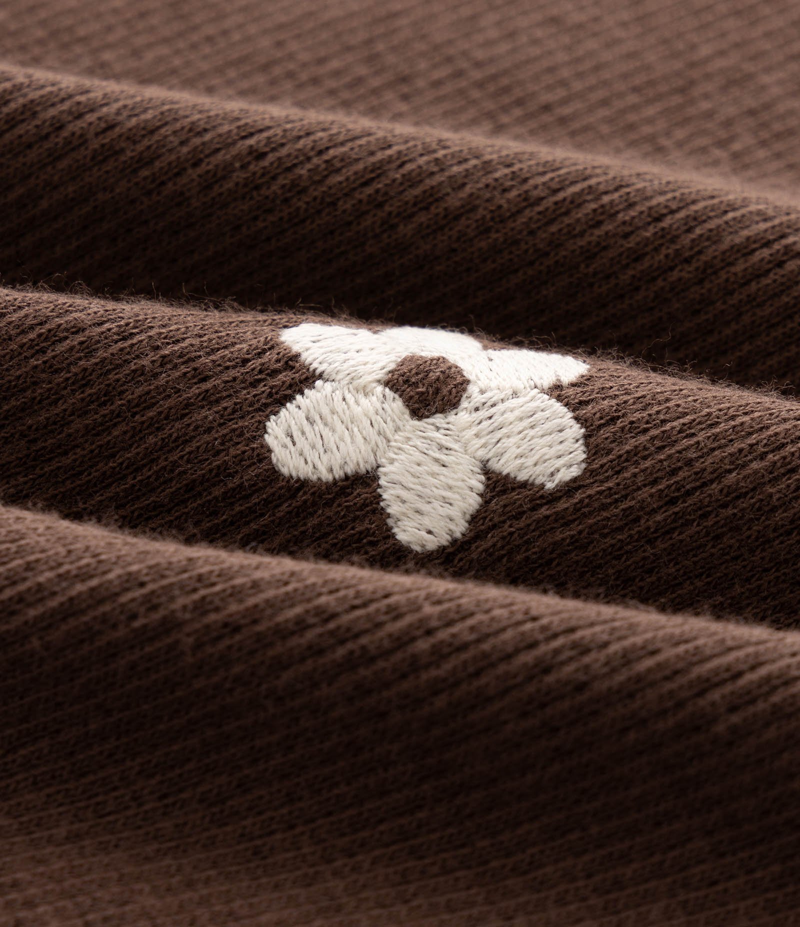 Blusa Infantil Canelada com Flores Bordado – Tam 5 a 14 Anos Marrom 4