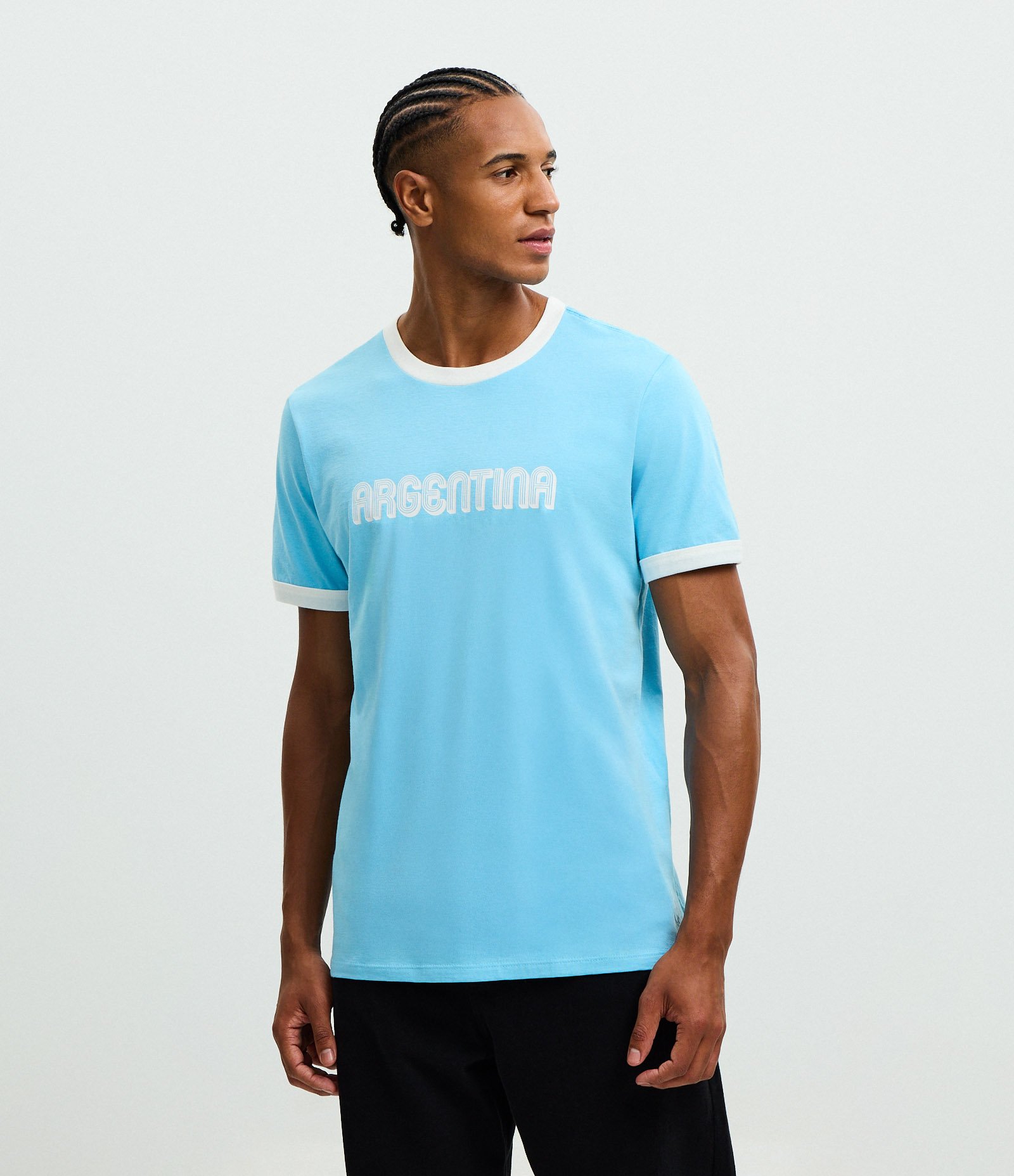 Camiseta com Tecnologia Dry e Estampa Argentina Azul 1