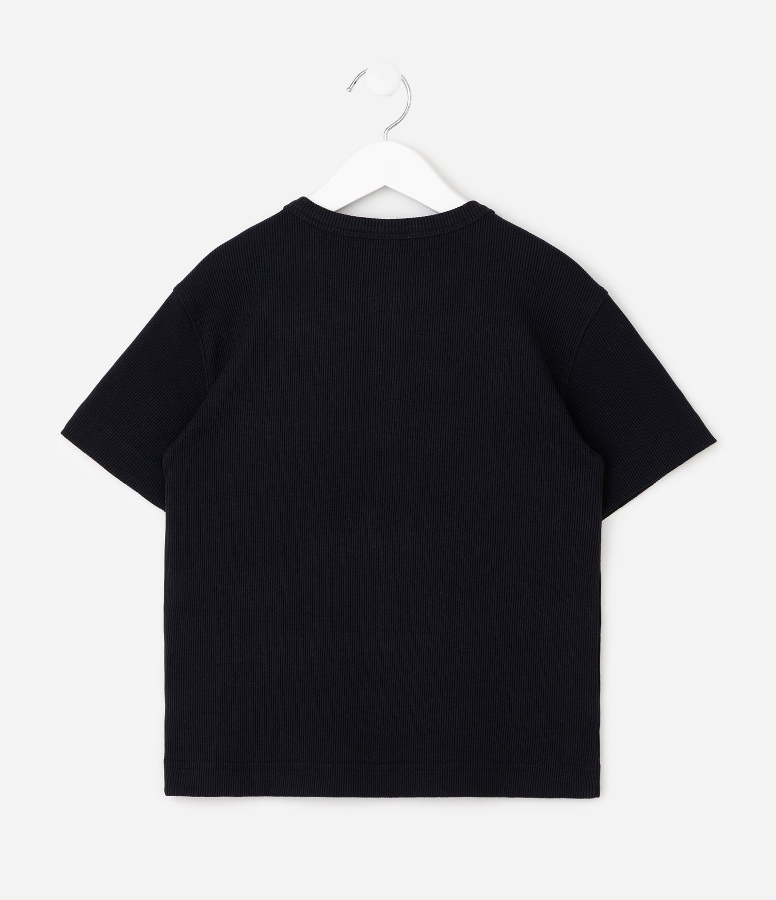 Camiseta Regular Infantil em Algodão com Gola Henley – Tam 5 a 14 Anos Preto 3