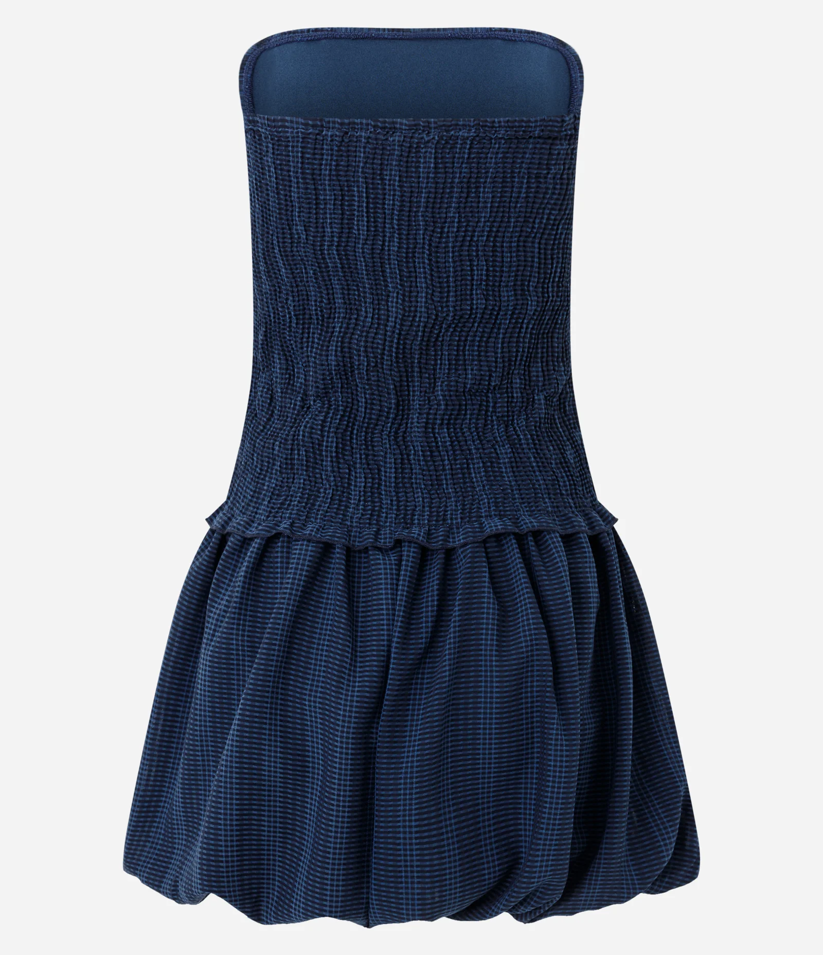 Vestido Tomara que Caia Balonê com Franzido no Busto Azul 2