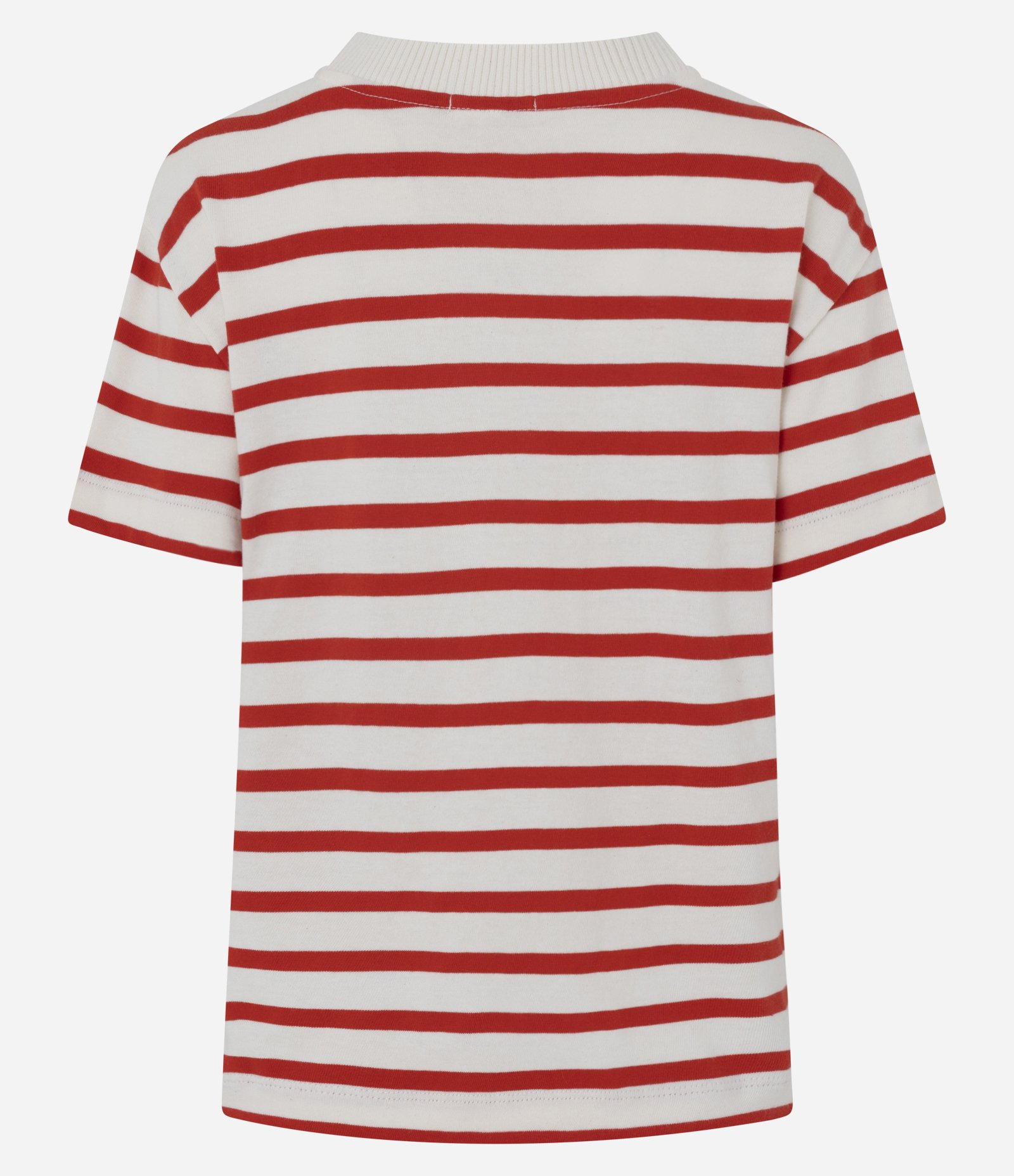 Camiseta Slim em Algodão com Listras Vermelho/Branco 6