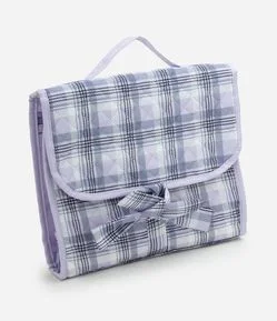 Necessaire Organizadora em Poliamida com Estampa Xadrez