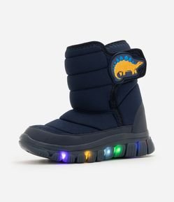 Bota Infantil Dinossauro com Pelinho e Solado LED – Tam 20 a 27