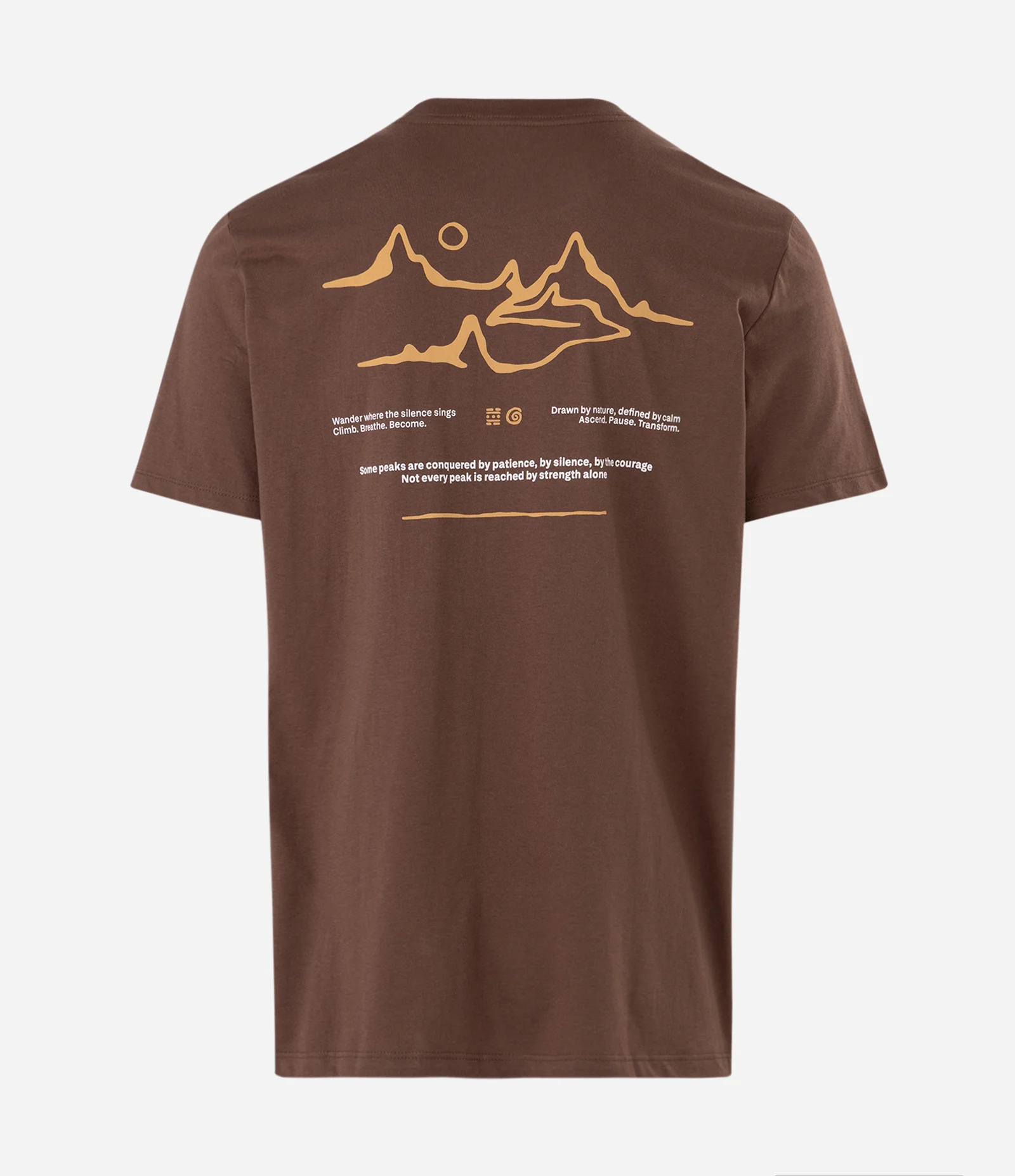 Camiseta Comfort em Algodão Estampa Montanha e Toque Pima Marrom 6