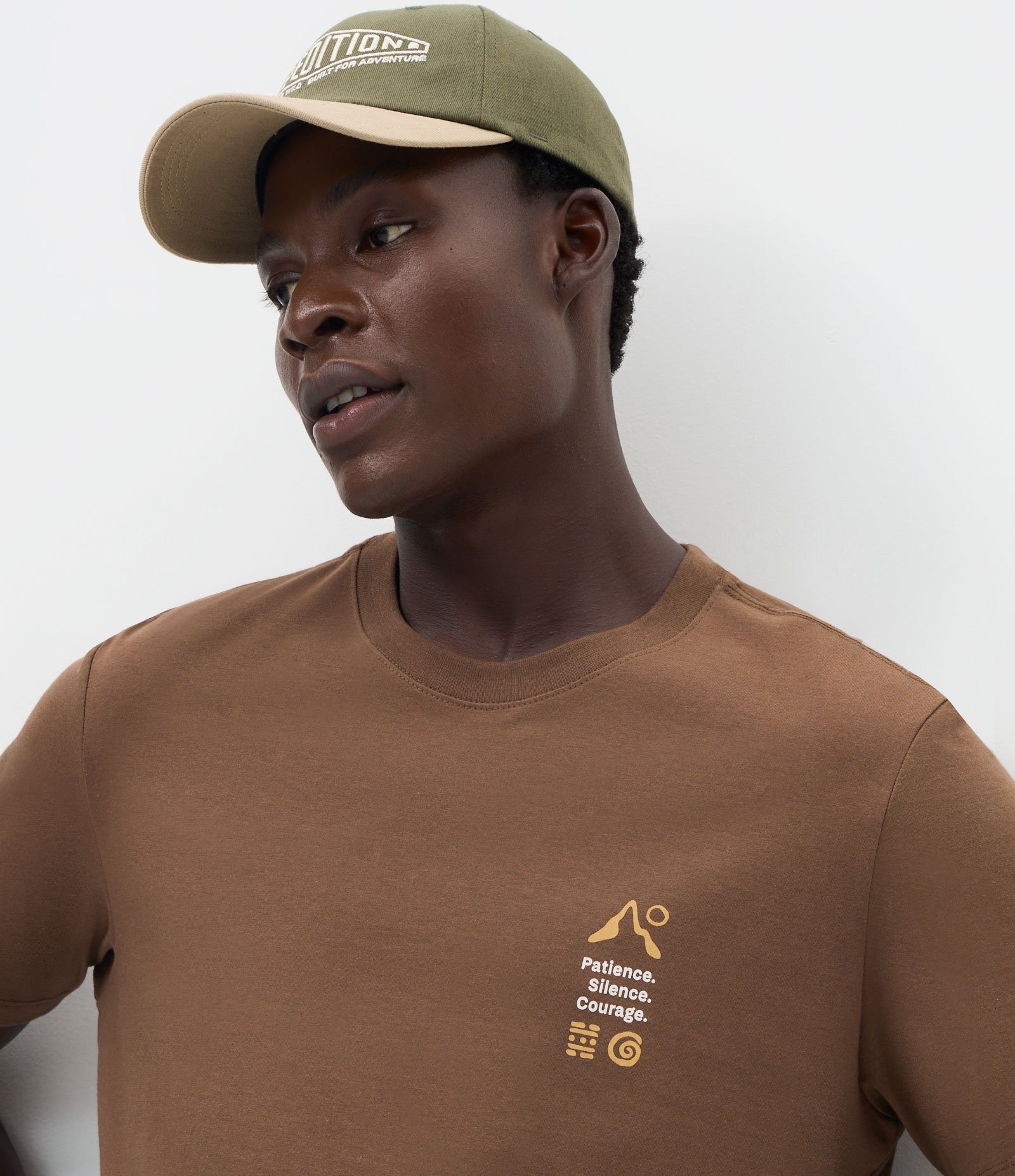 Camiseta Comfort em Algodão Estampa Montanha e Toque Pima Marrom 3