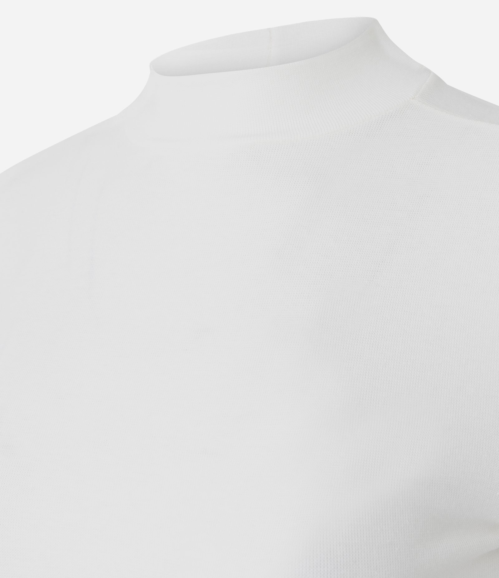 Blusa Básica em Ribana com Gola Alta Branco 2