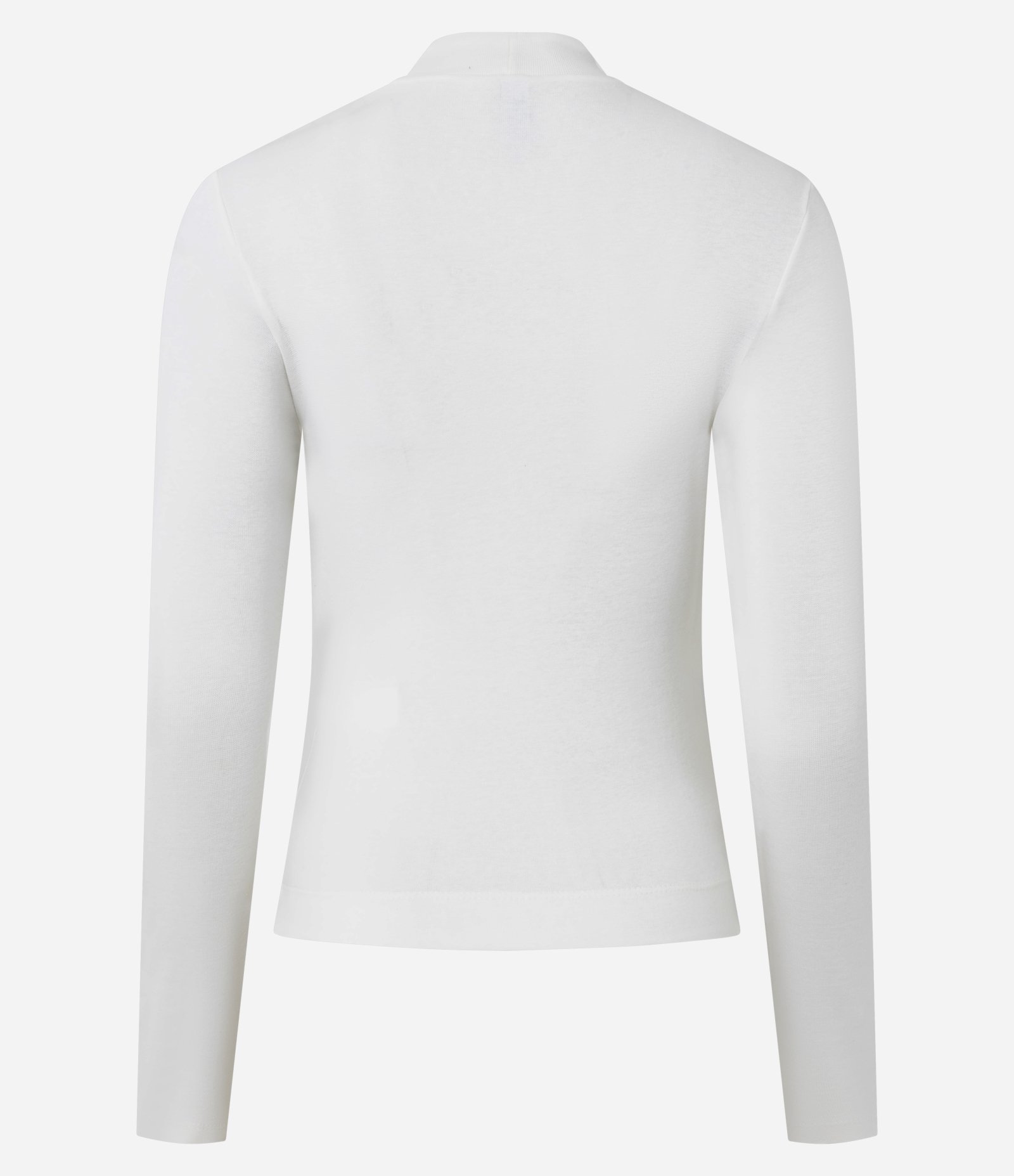 Blusa Básica em Ribana com Gola Alta Branco 3