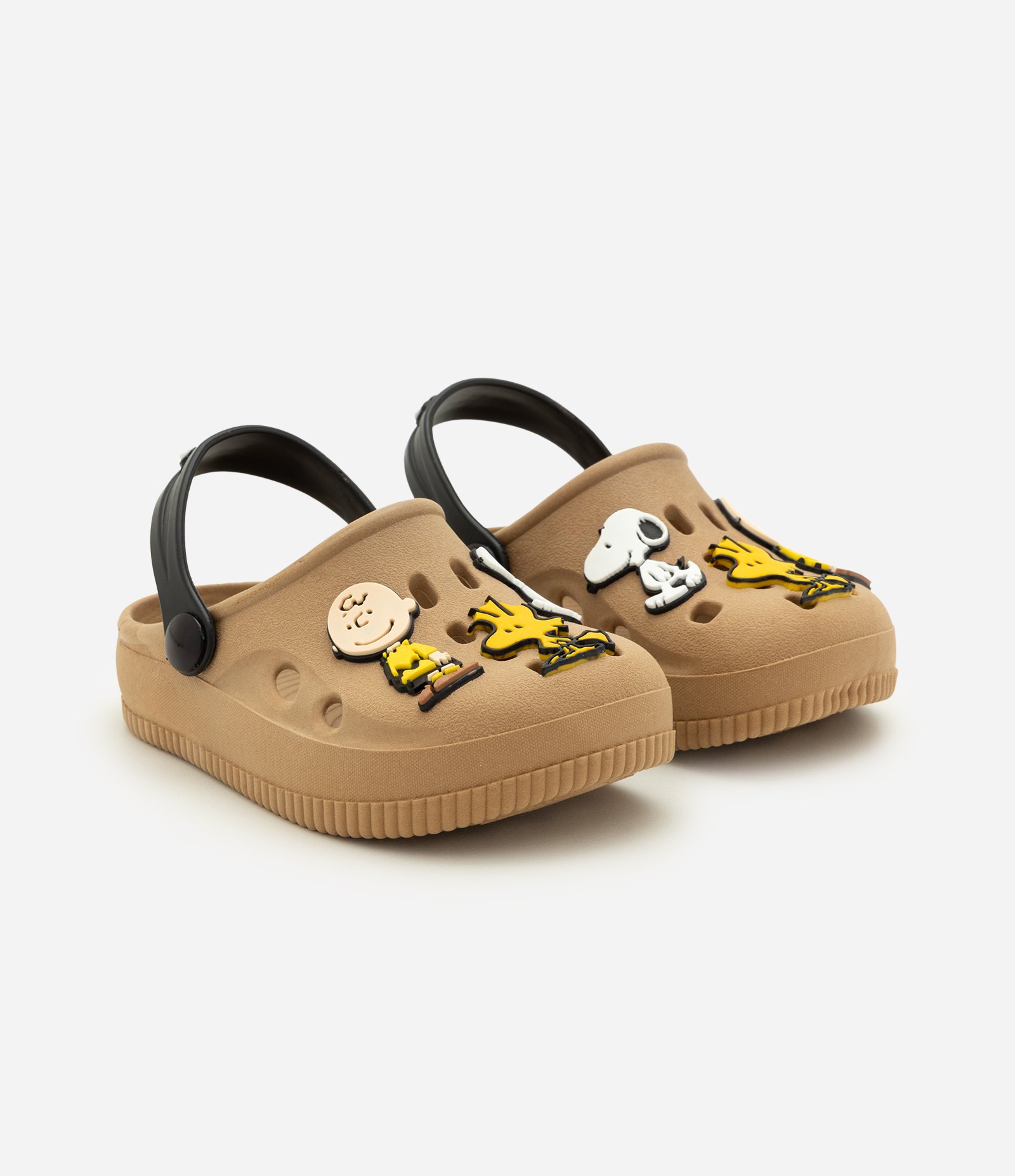 Sandália Infantil Babuche com Apliques Snoopy – Tam 20 ao 29 Marrom Claro 2