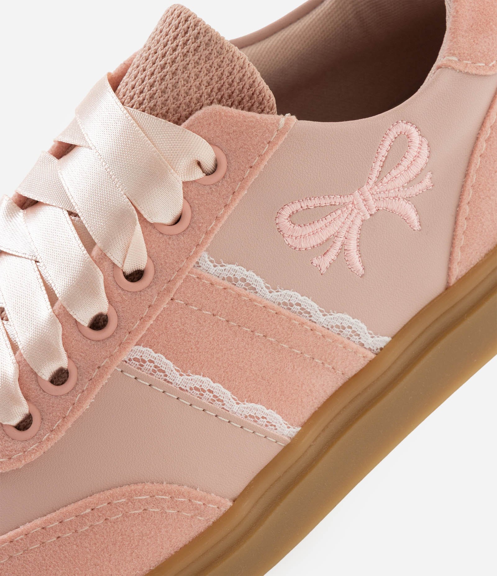 Tênis Infantil em PU com Detalhe de Laço - Tam 28 ao 34 Rosa 4