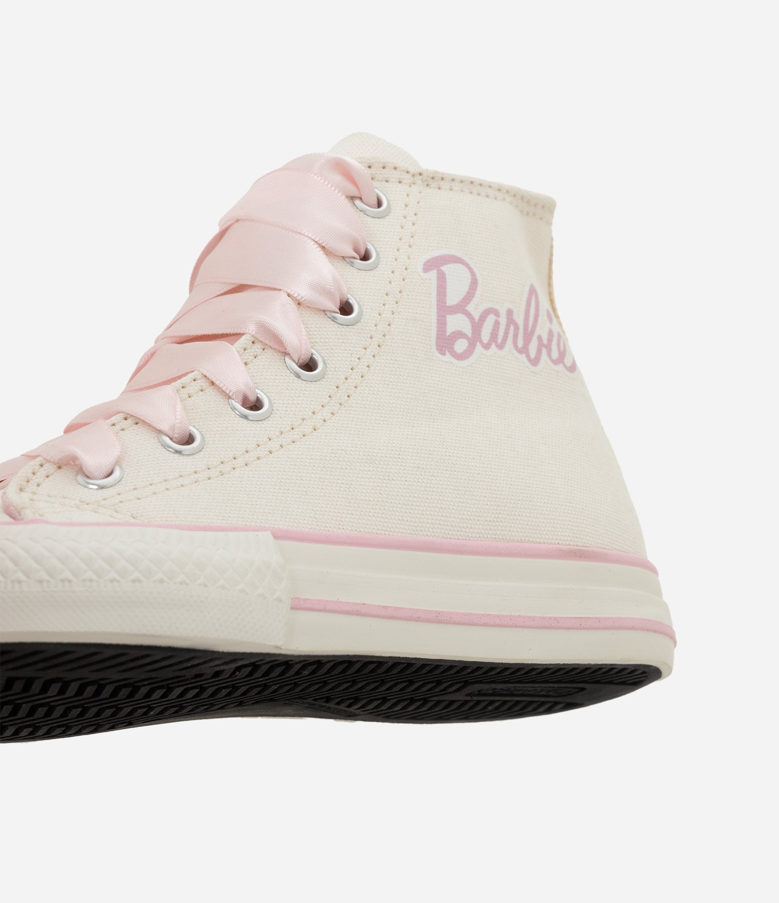 Tênis Infantil Barbie Abotinado com Cadarço de Cetim - Tam 28 a 34 Off White 3