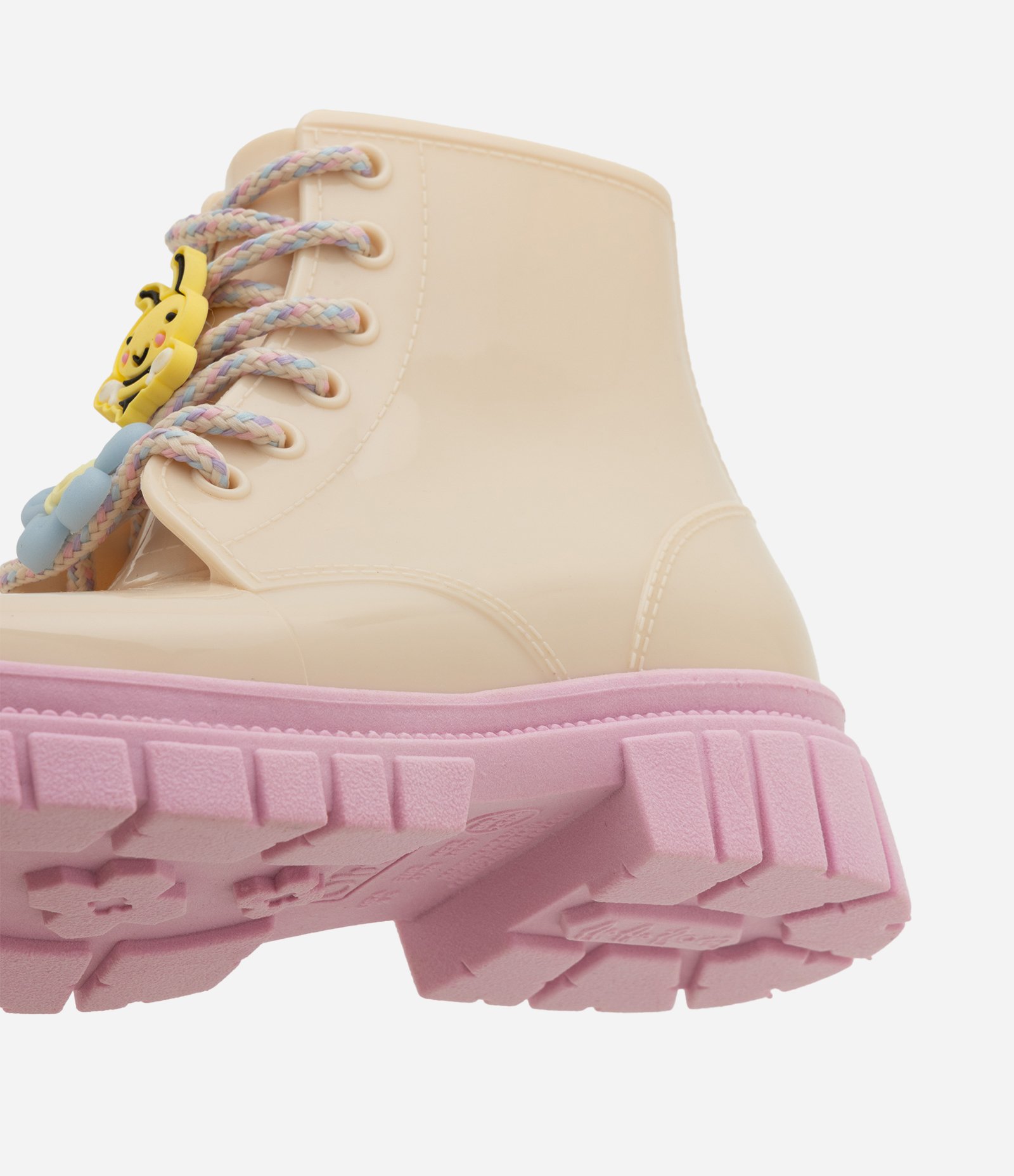 Bota Infantil Coturno com Cadarço e Pins – Tam 21 ao 28 Off White 3