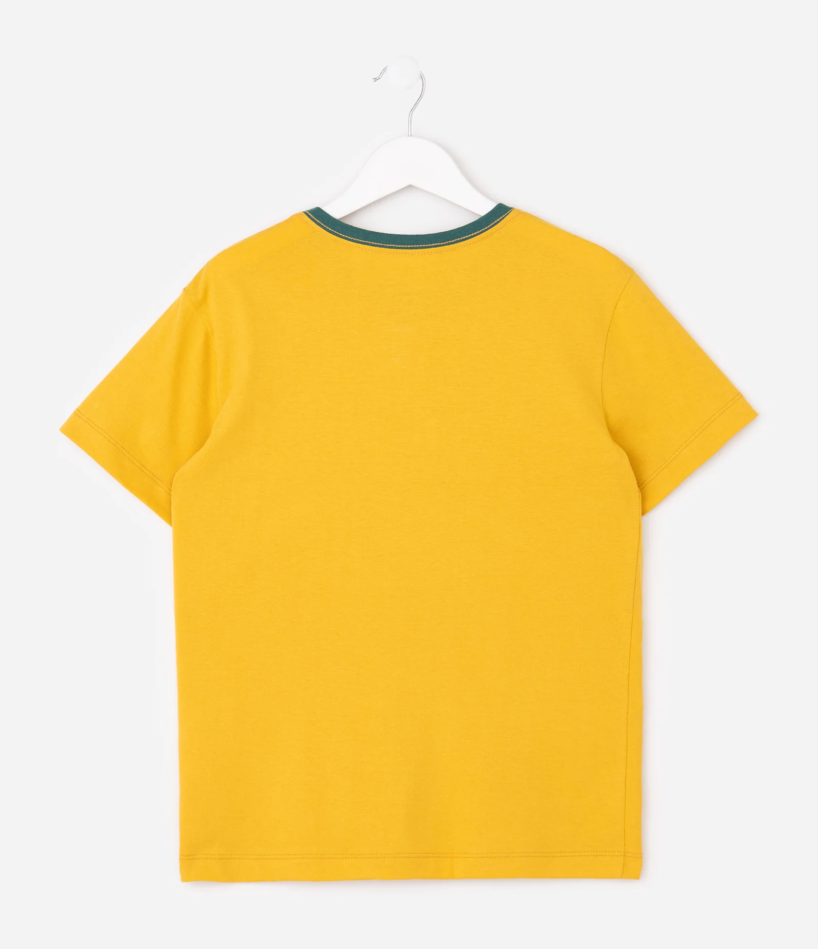 Camiseta Infantil em Algodão com Estampa Brasil - Tam 5 a 14 Anos Amarelo 2