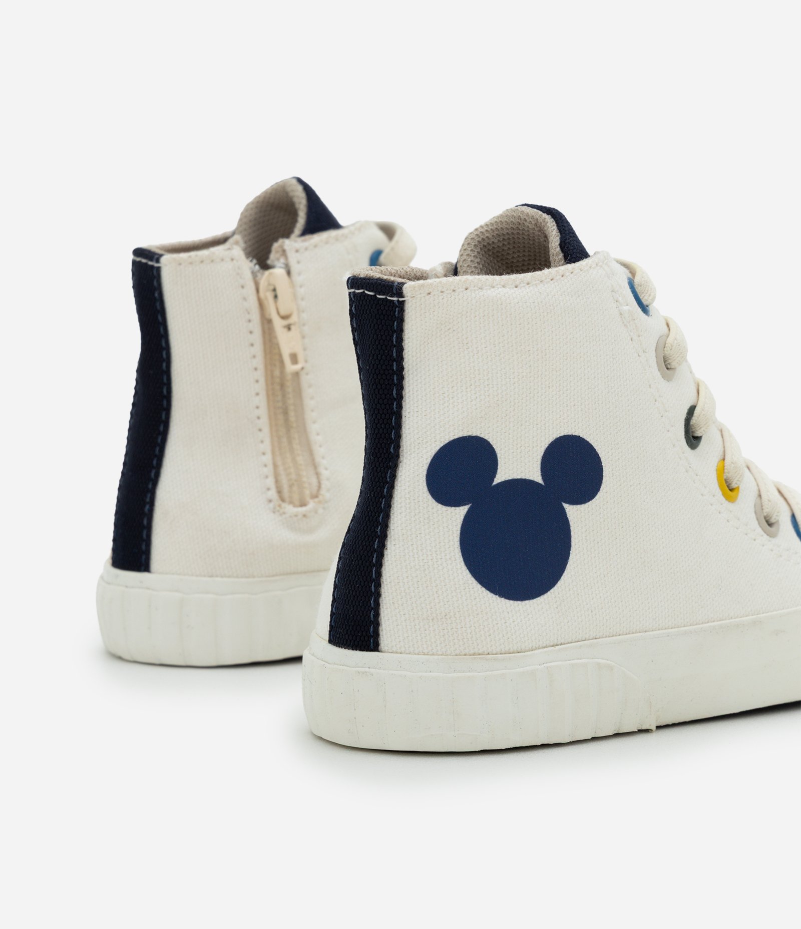 Tênis Abotinado Infantil Com Estampa Mickey Mouse – Tam 20 a 27 Off White 2