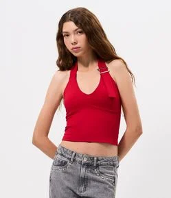 Blusa Frente Única em Ponto Roma com Aviamento