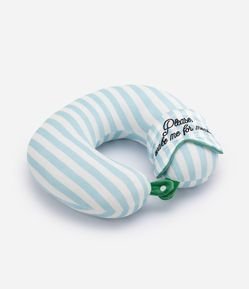 Almofada de Pescoço e Máscara Acetinada com Listras