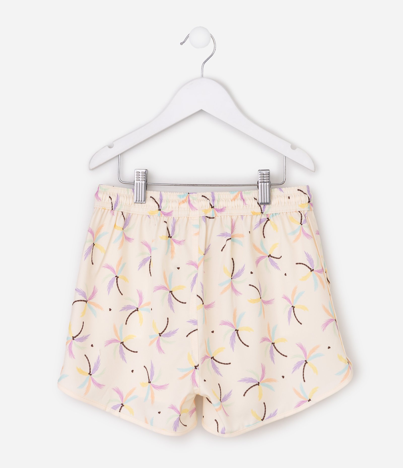 Short Infantil Em Microfibra Babado na Barra - Tam 5 a 16 Anos Bege 4