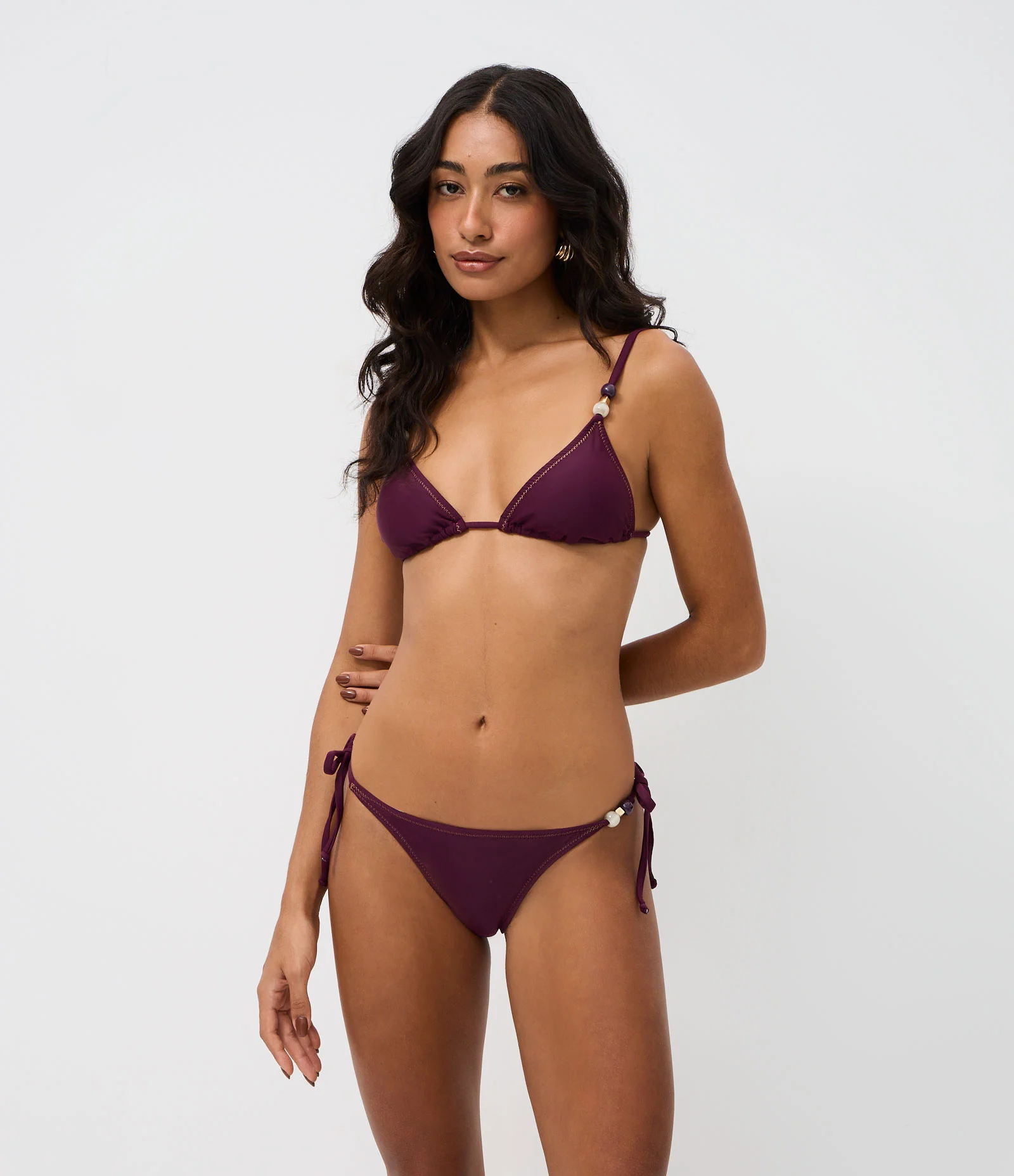 Biquíni Calcinha com Lacinho em Microfibra Roxo 1