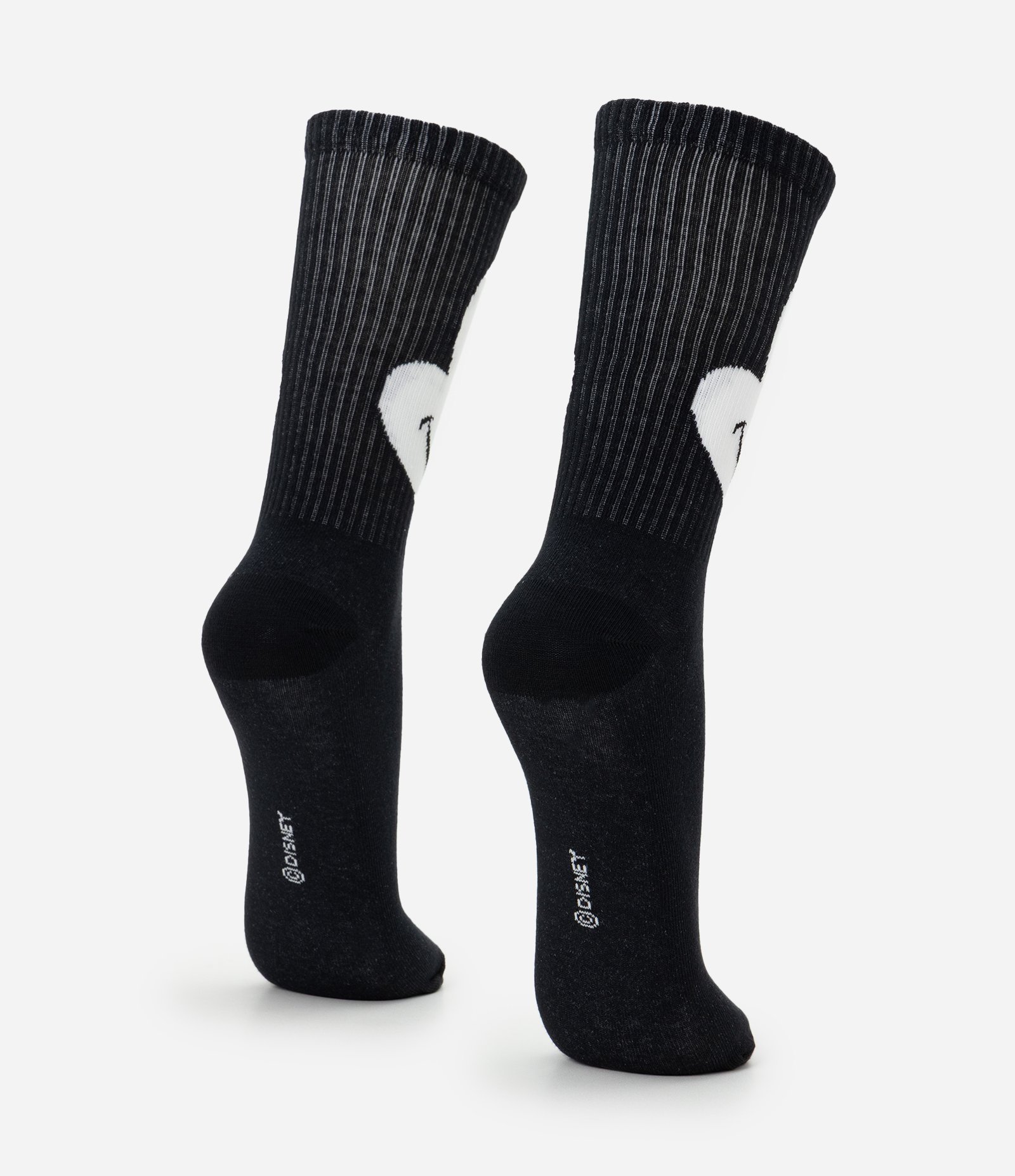 Meia Cano Longo com Personagem Mickey Preto 3