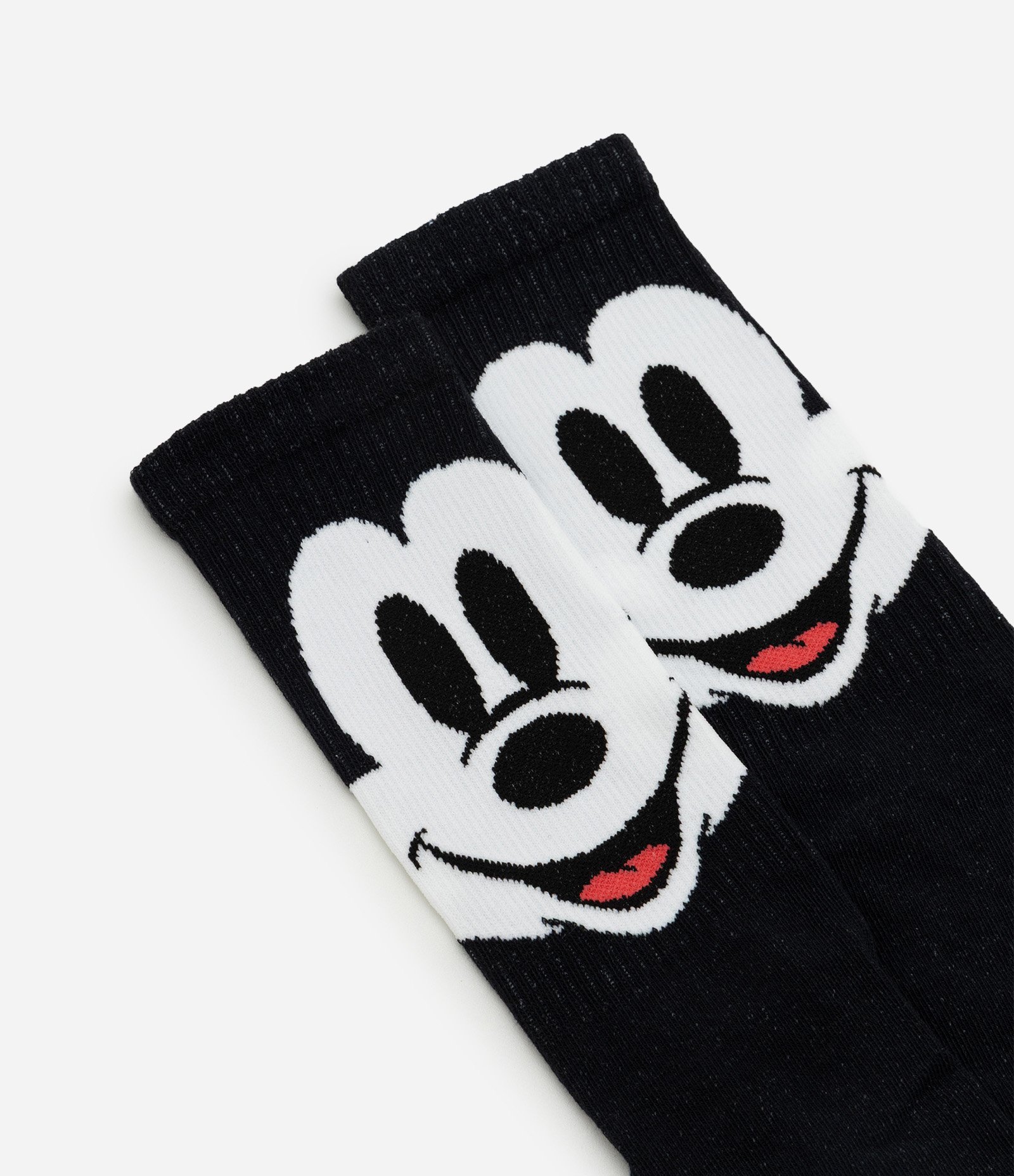 Meia Cano Longo com Personagem Mickey Preto 4