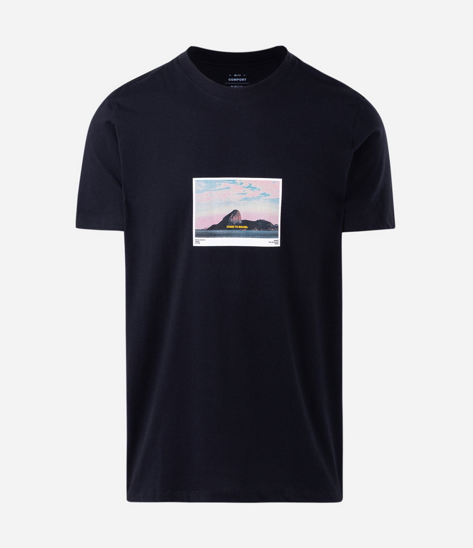 Camiseta Manga Curta Photoprint Come to Brasil Preto 1