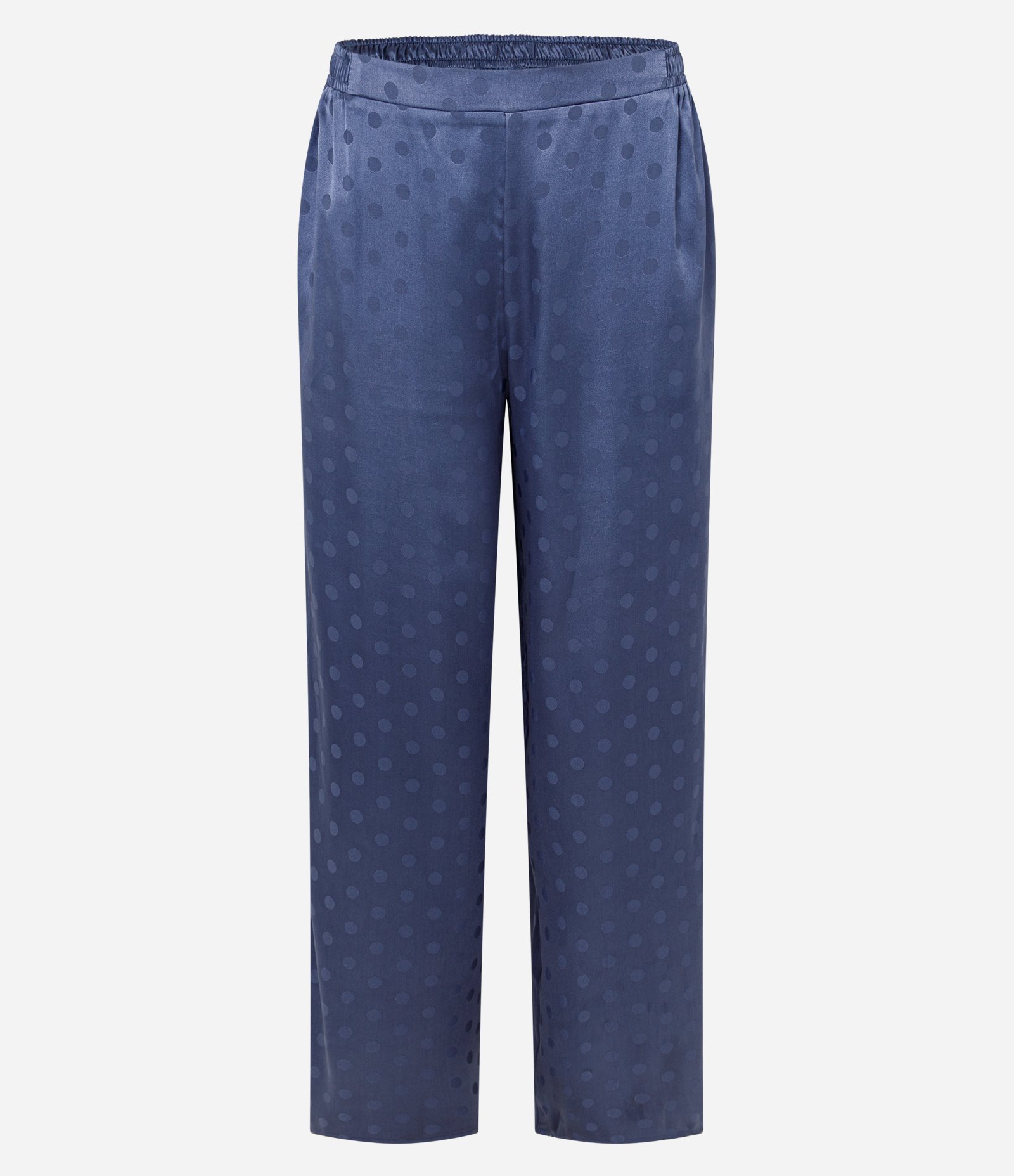 Pijama Longo em Cetim com Estampa Poá Azul 8