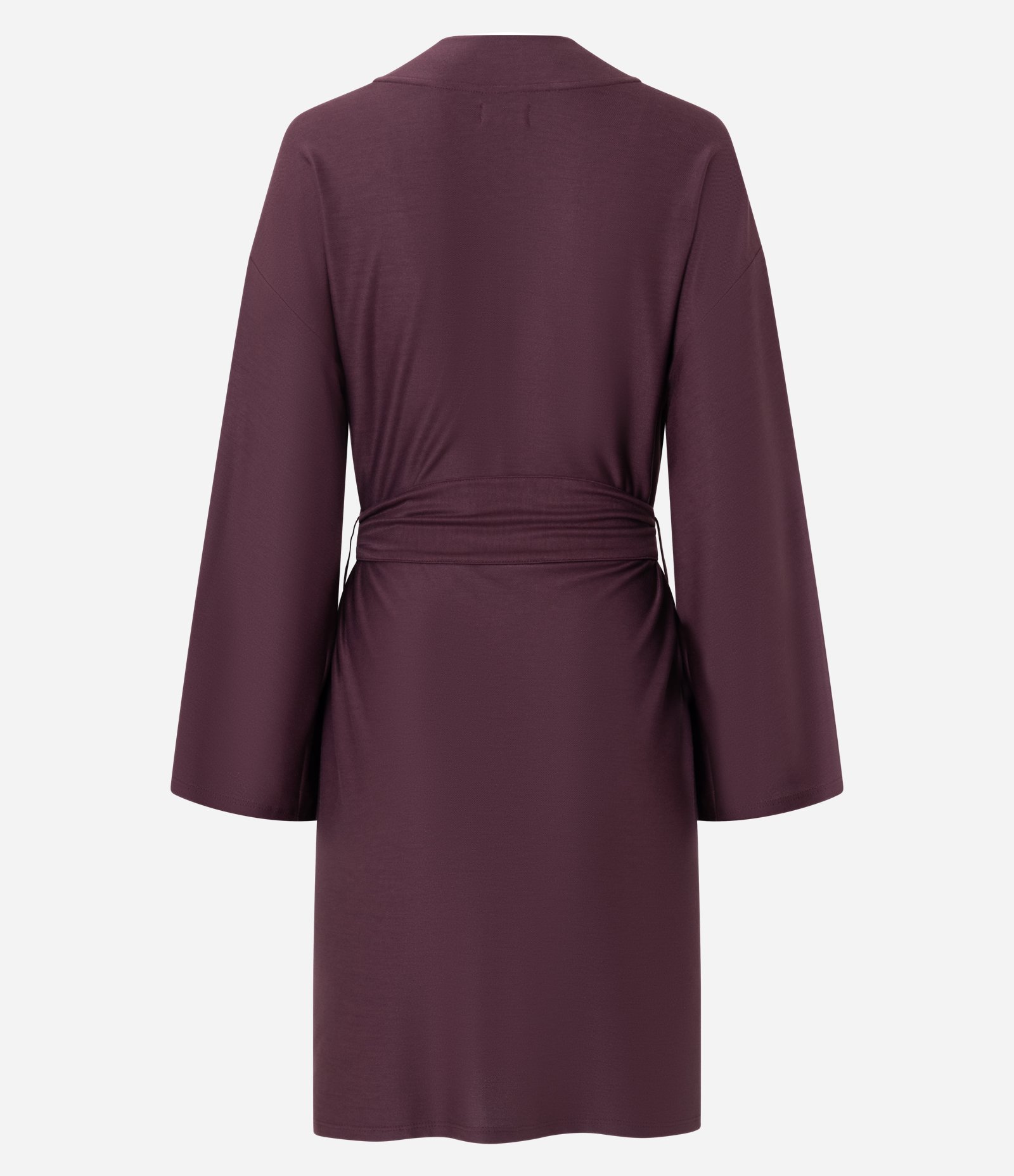 Robe Manga Longa em Viscolycra com Faixa Vinho 2