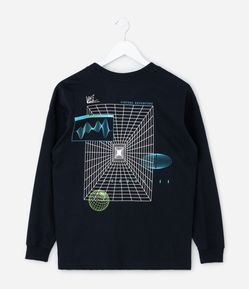 Camiseta Infantil com Estampa Over Gamer Grid em Relevo – Tam 5 a 14 Anos