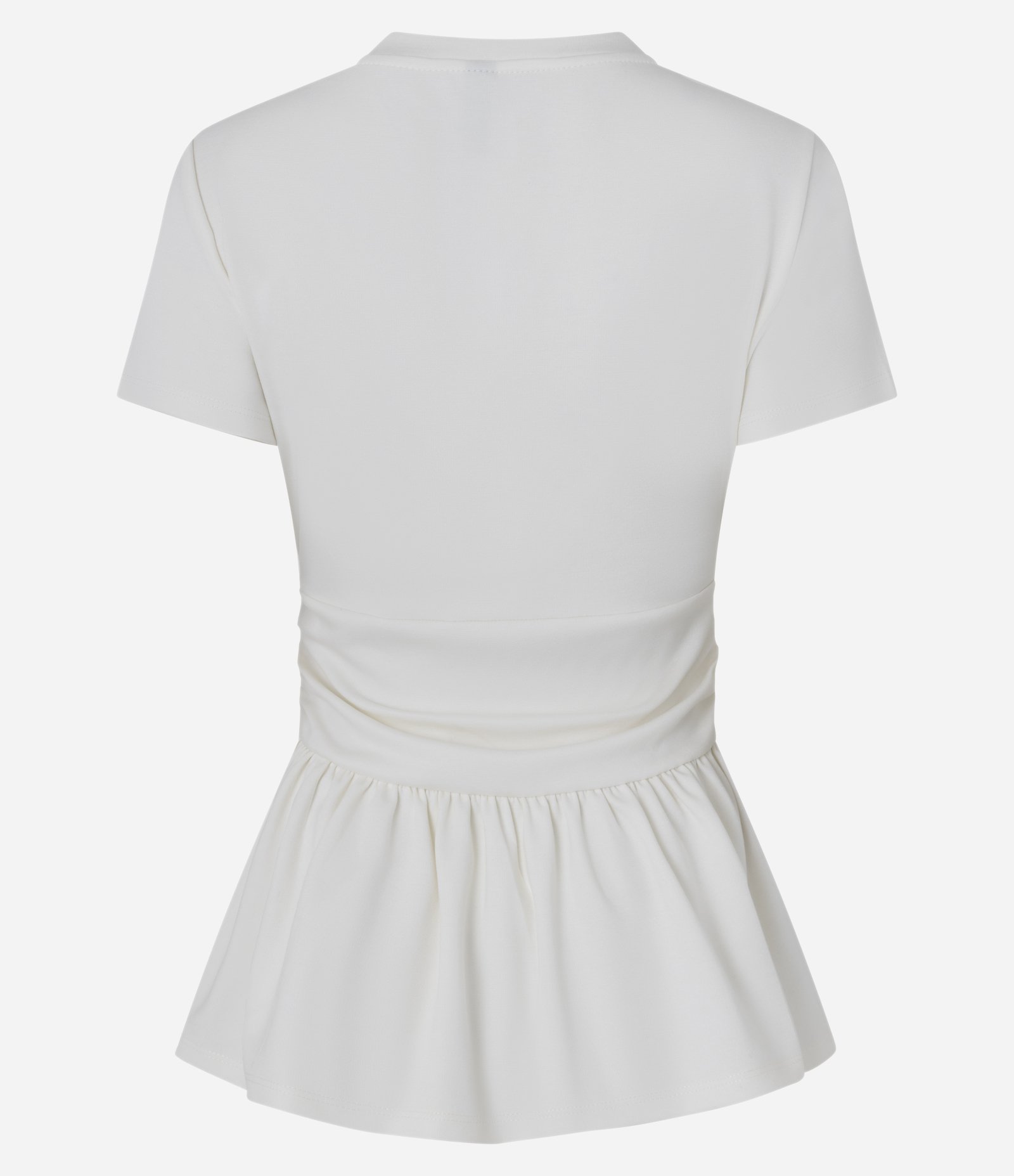 Blusa em Ponto Roma com Recorte Corsetado Branco 6