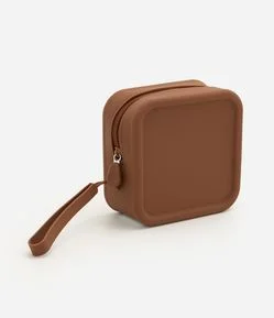 Necessaire Quadrada em Silicone com Alça