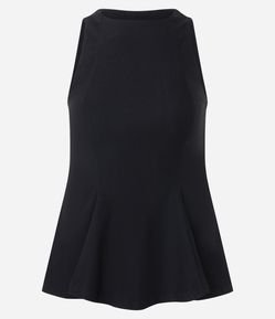 Blusa Peplum em Bengaline com Gola Halter