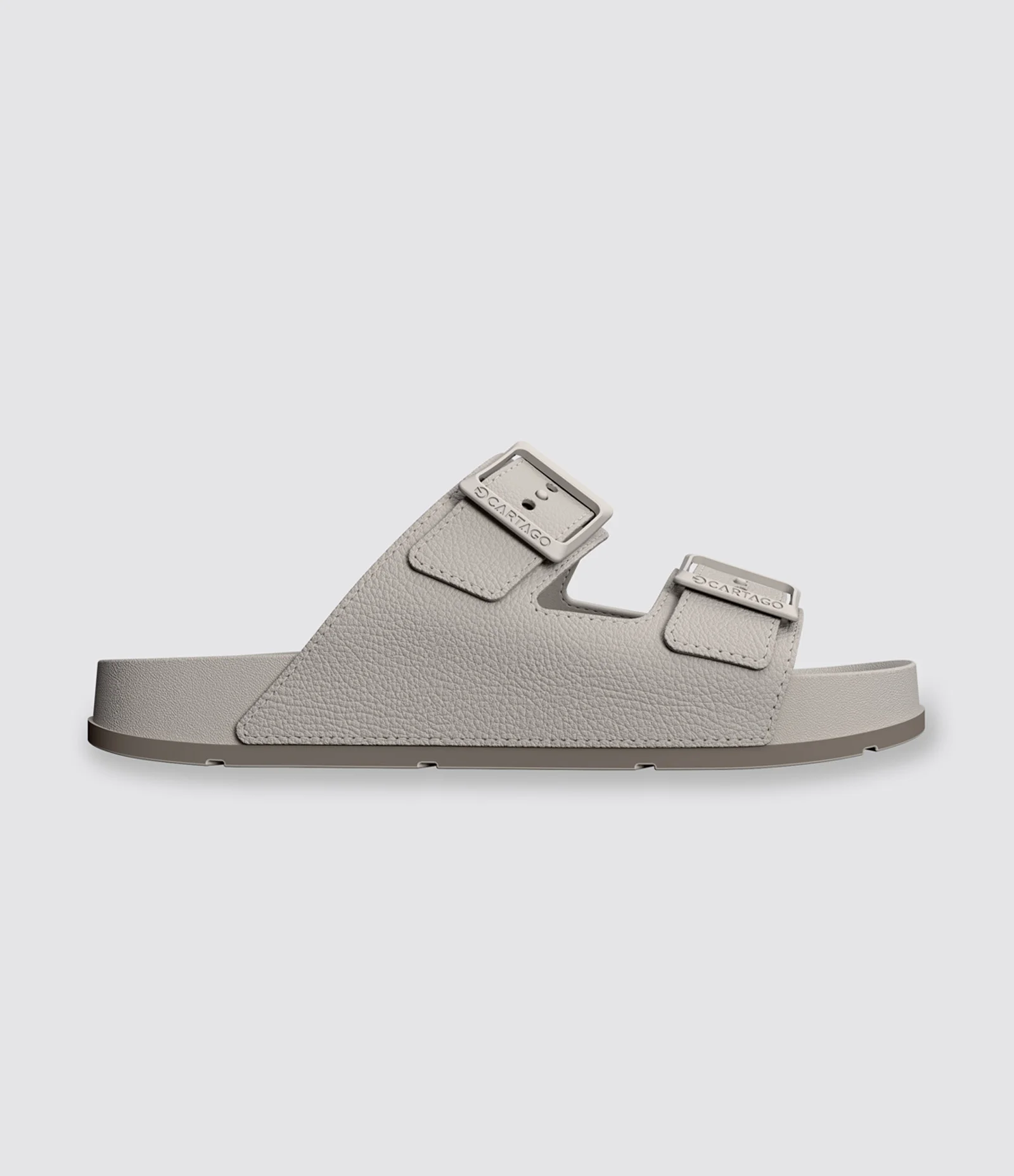 Chinelo Slide Liso com Fivelas Ajustáveis Branco 2