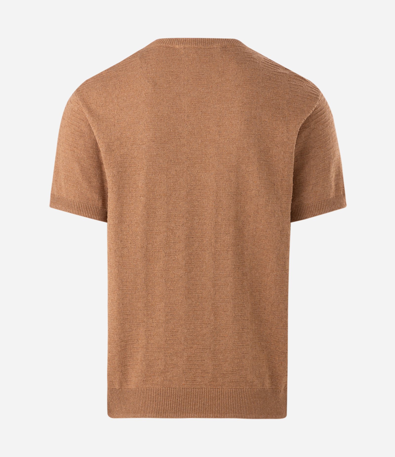 Camiseta Tricô Micronervura Manga Curta Marrom 2