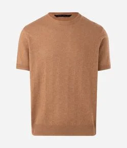 Camiseta Tricô Micronervura Manga Curta