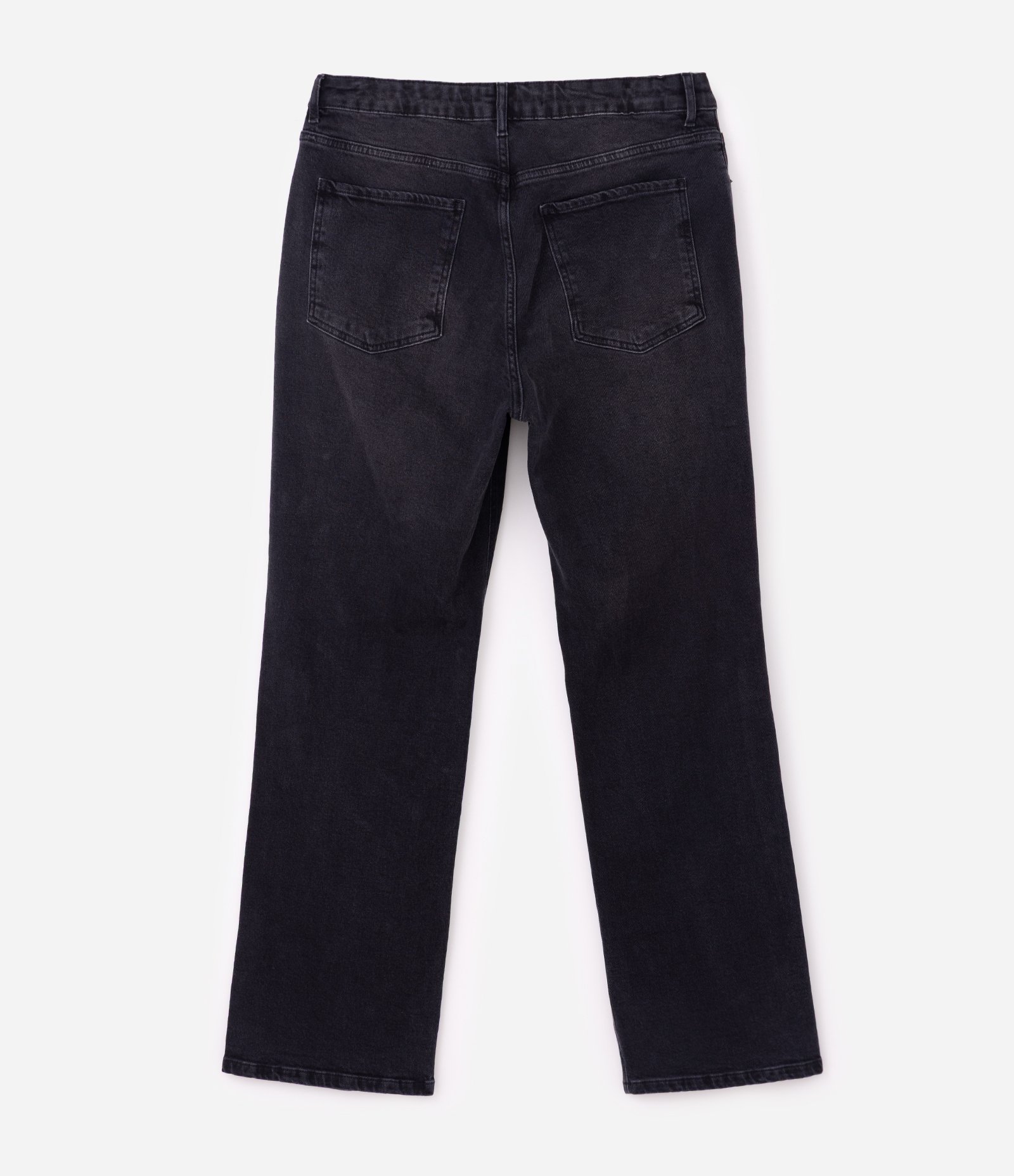 Calça Jeans Reta Black com Fenda Curve & Plus Size Preto 7