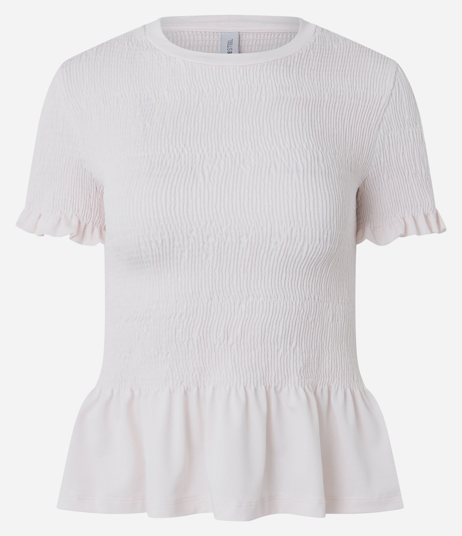 Blusa em Crepe Texturizado com Franzidos Rosa Claro 5
