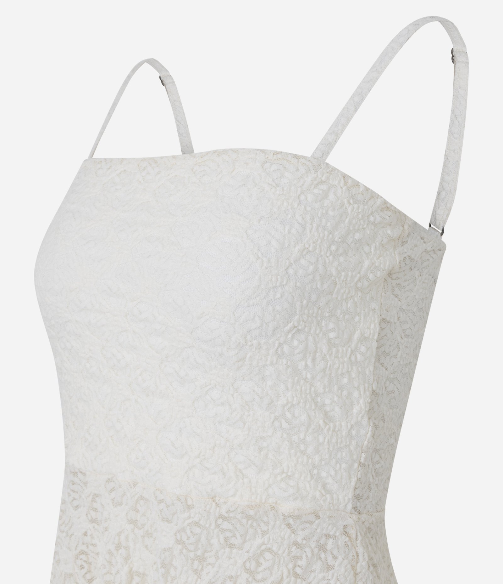 Blusa Peplum em Renda com Decote Quadrado Branco 6