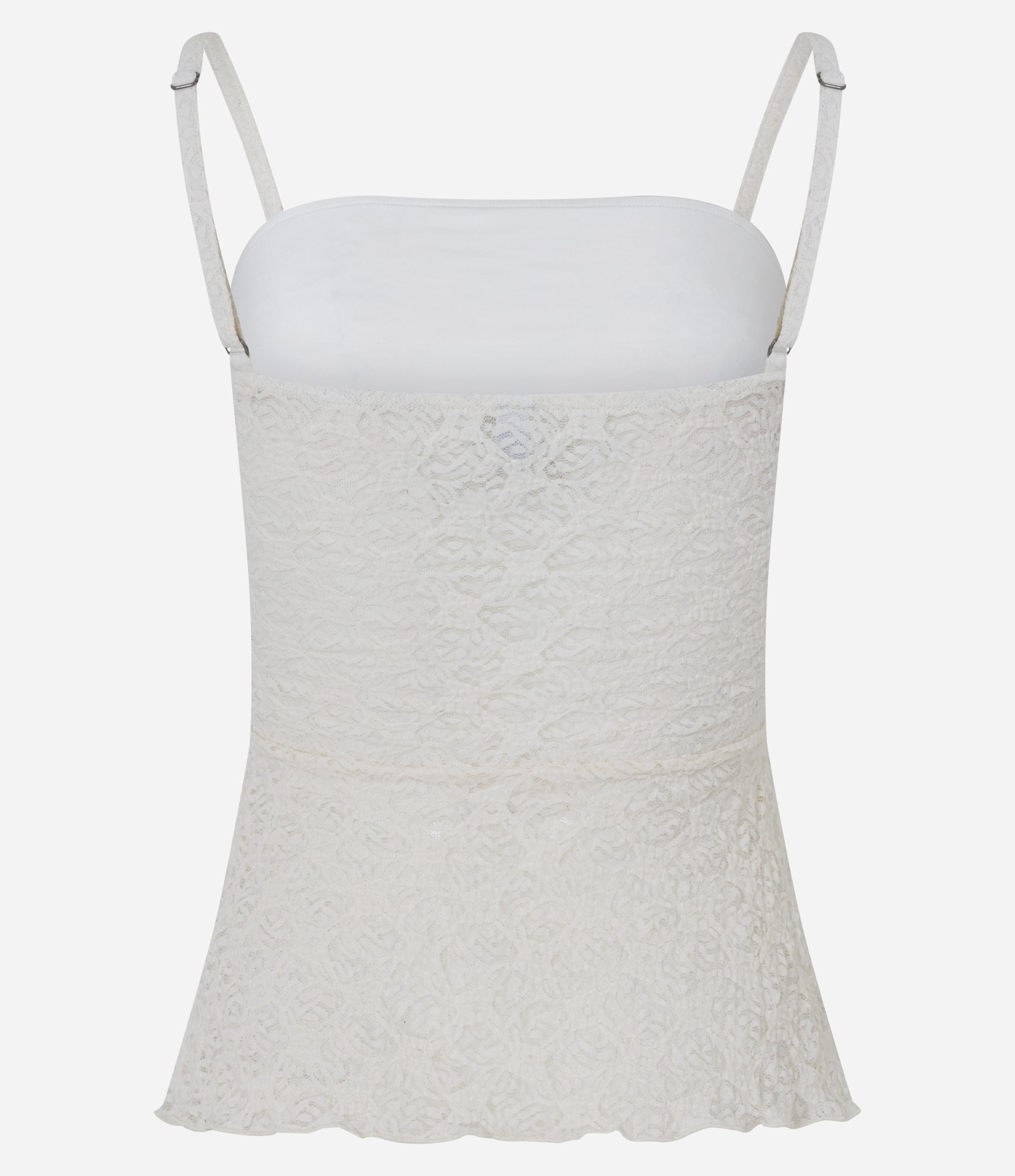 Blusa Peplum em Renda com Decote Quadrado Branco 7