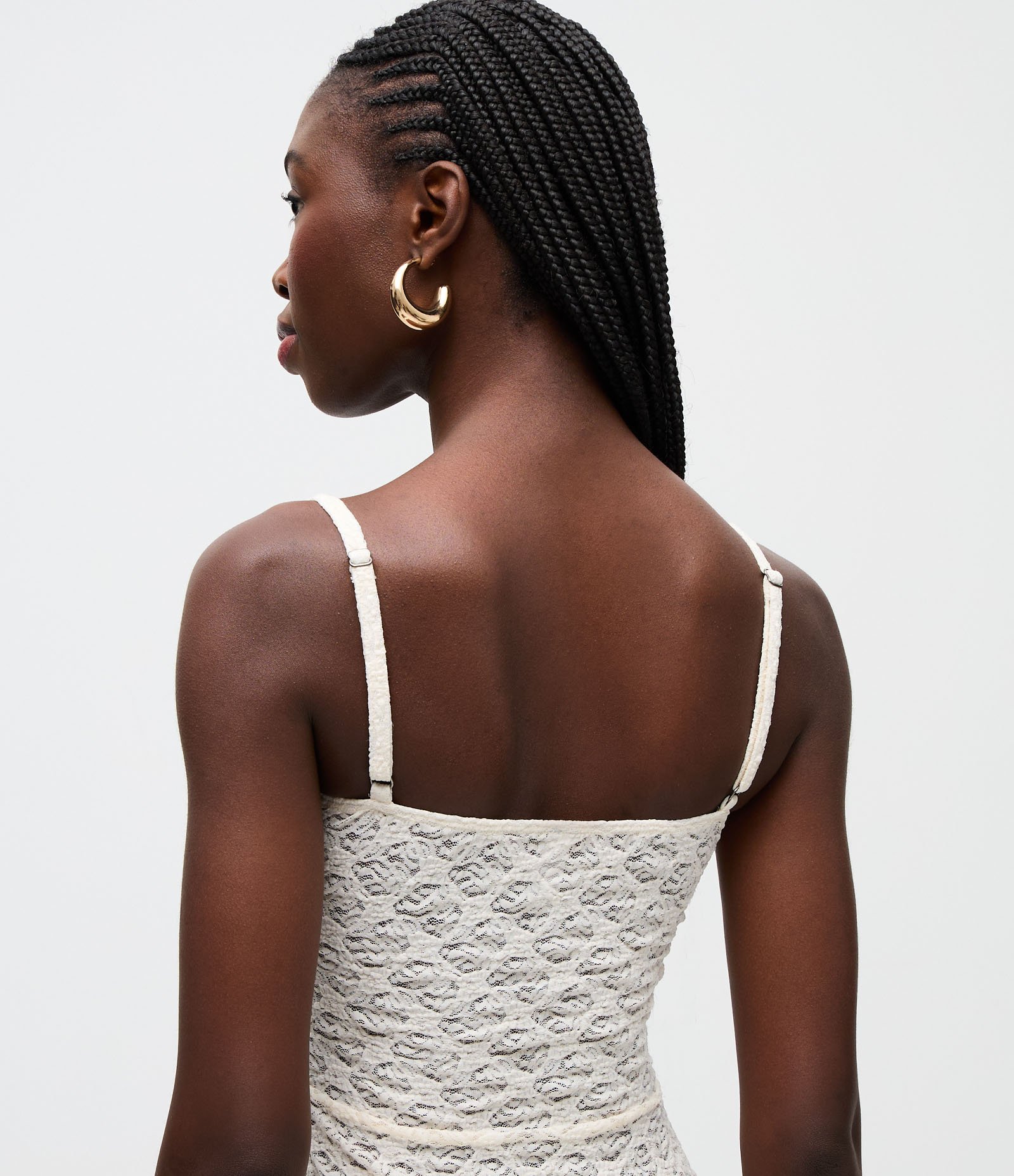 Blusa Peplum em Renda com Decote Quadrado Branco 4