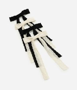 Kit 04 Presilhas Infantil com Laço em Laise Broderie – Tam U