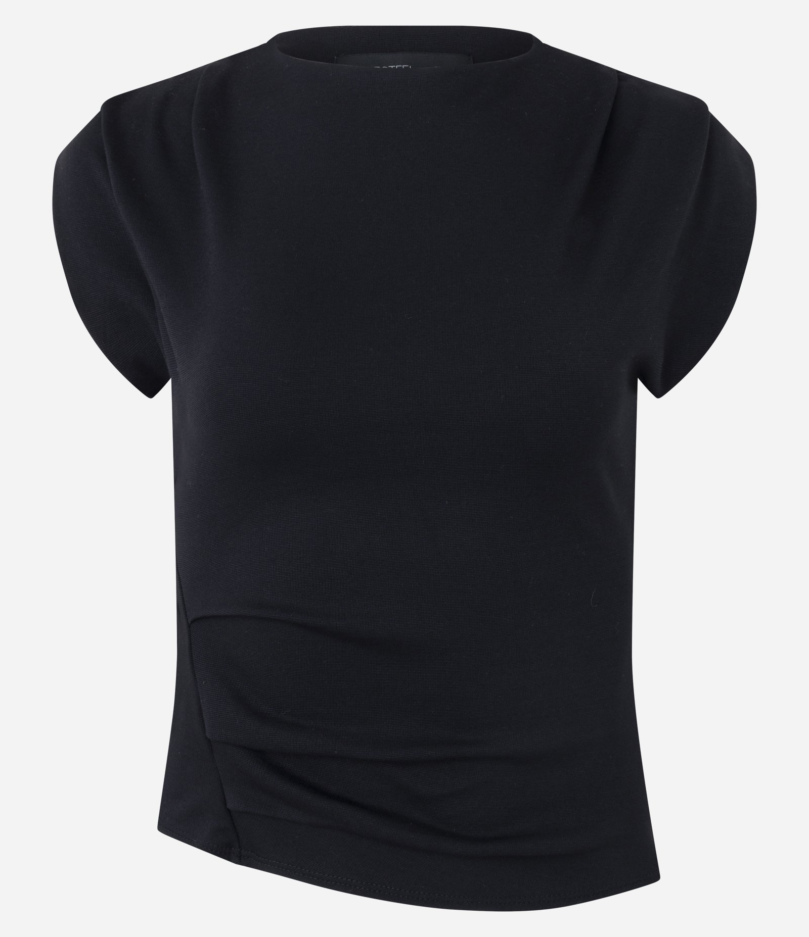 Blusa em Ponto Roma com Pregas no Ombro e Cintura Preto 1