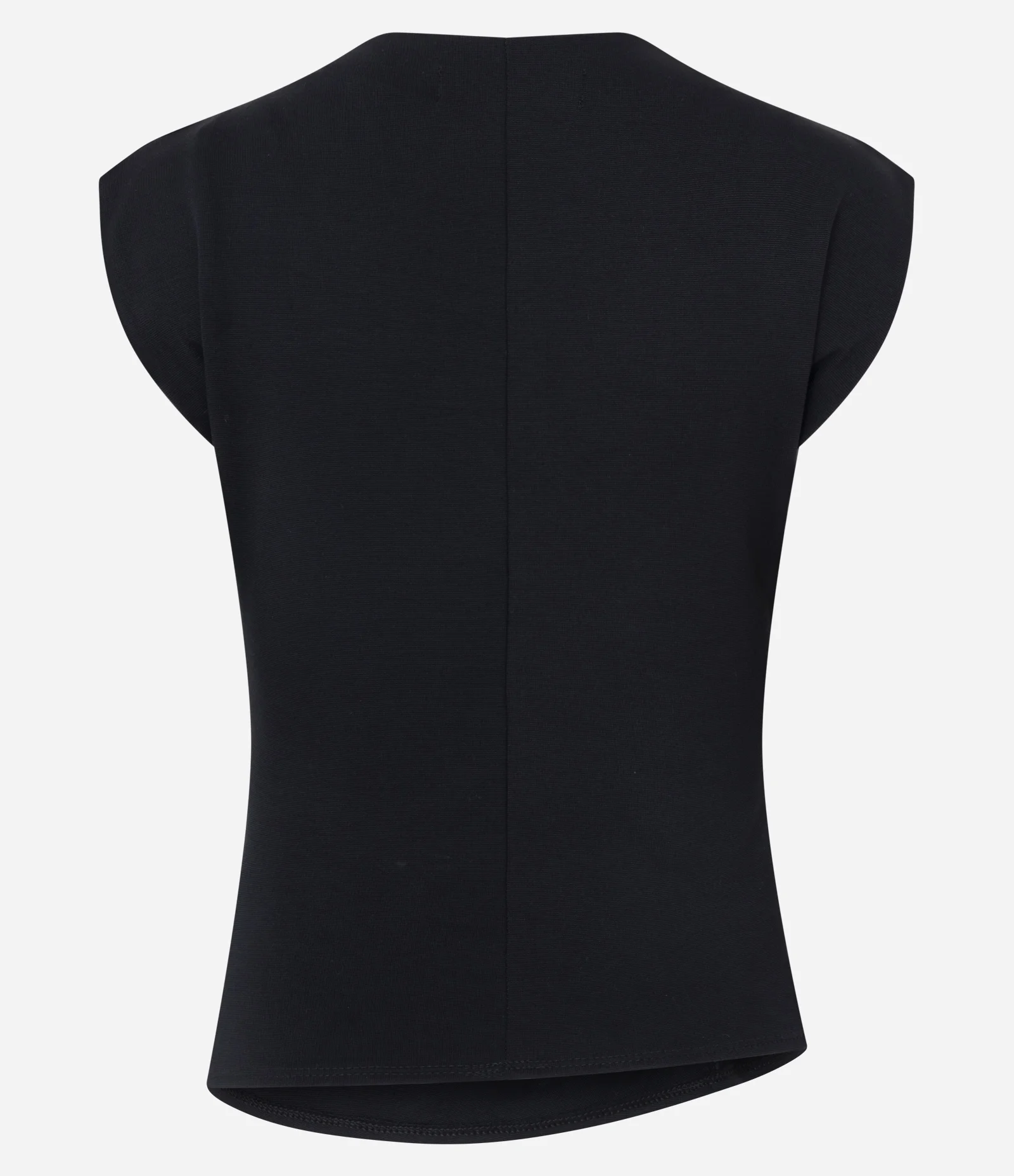Blusa em Ponto Roma com Pregas no Ombro e Cintura Preto 2