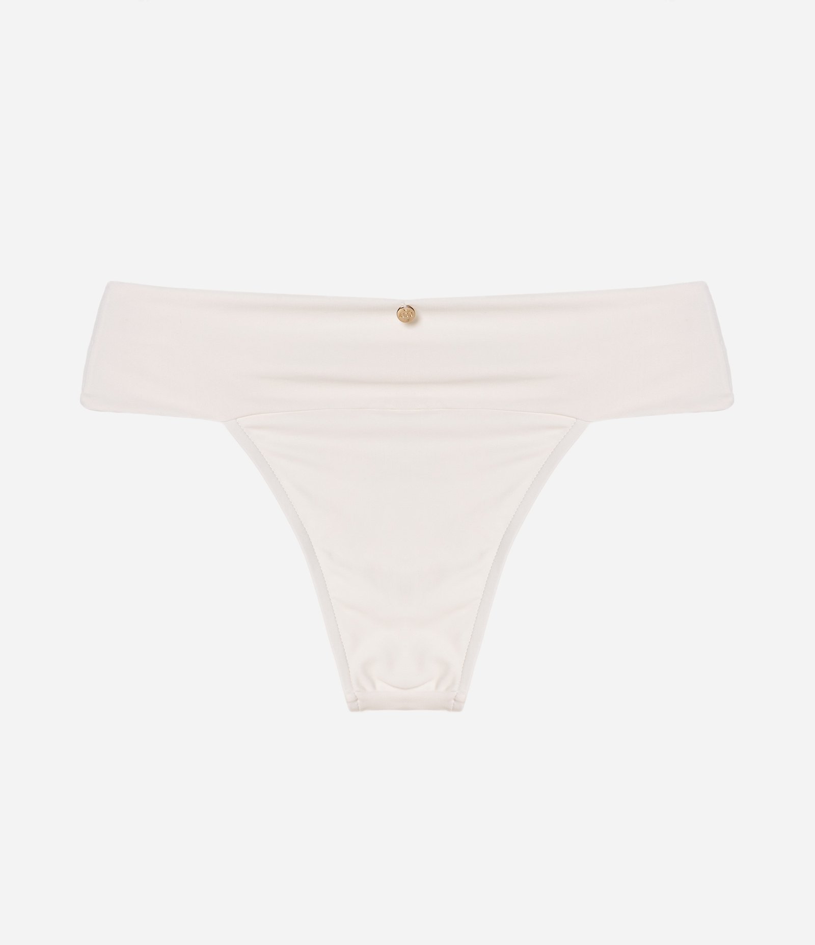 Biquini Calcinha Pala Larga com Aviamento Lateral Branco 2