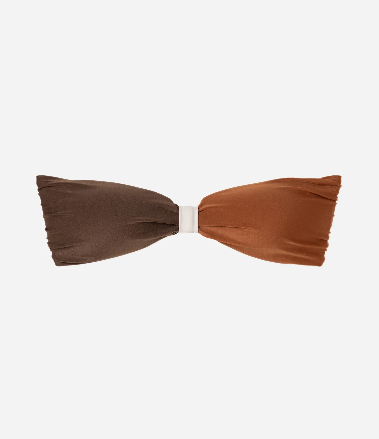 Biquíni Top Bandeau com Estampa Bicolor Marrom 2