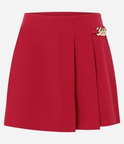 Short Saia Alfaiatado com Corrente Metálica