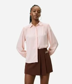 Short Saia Alfaiatado com Corrente Metálica