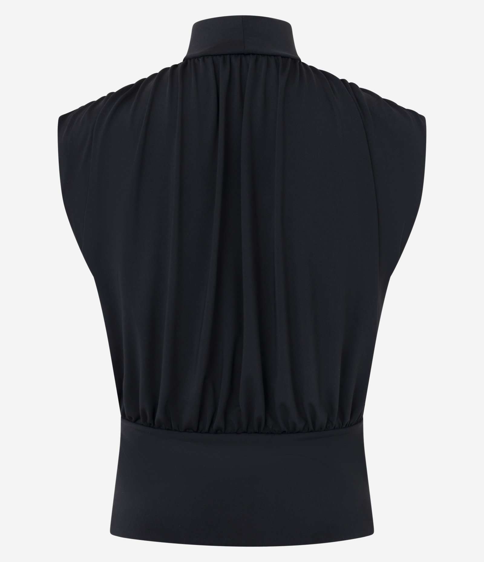 Blusa Sem Manga com Decote Canoa Preto 6