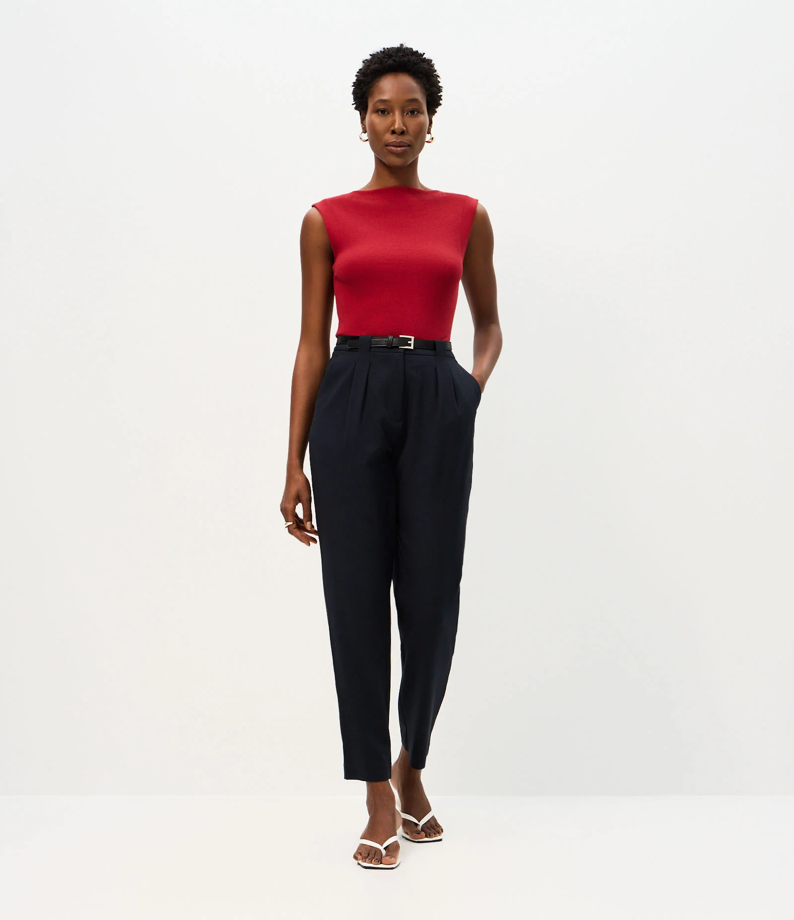 Blusa em Algodão com Gola Canoa Vermelho 2