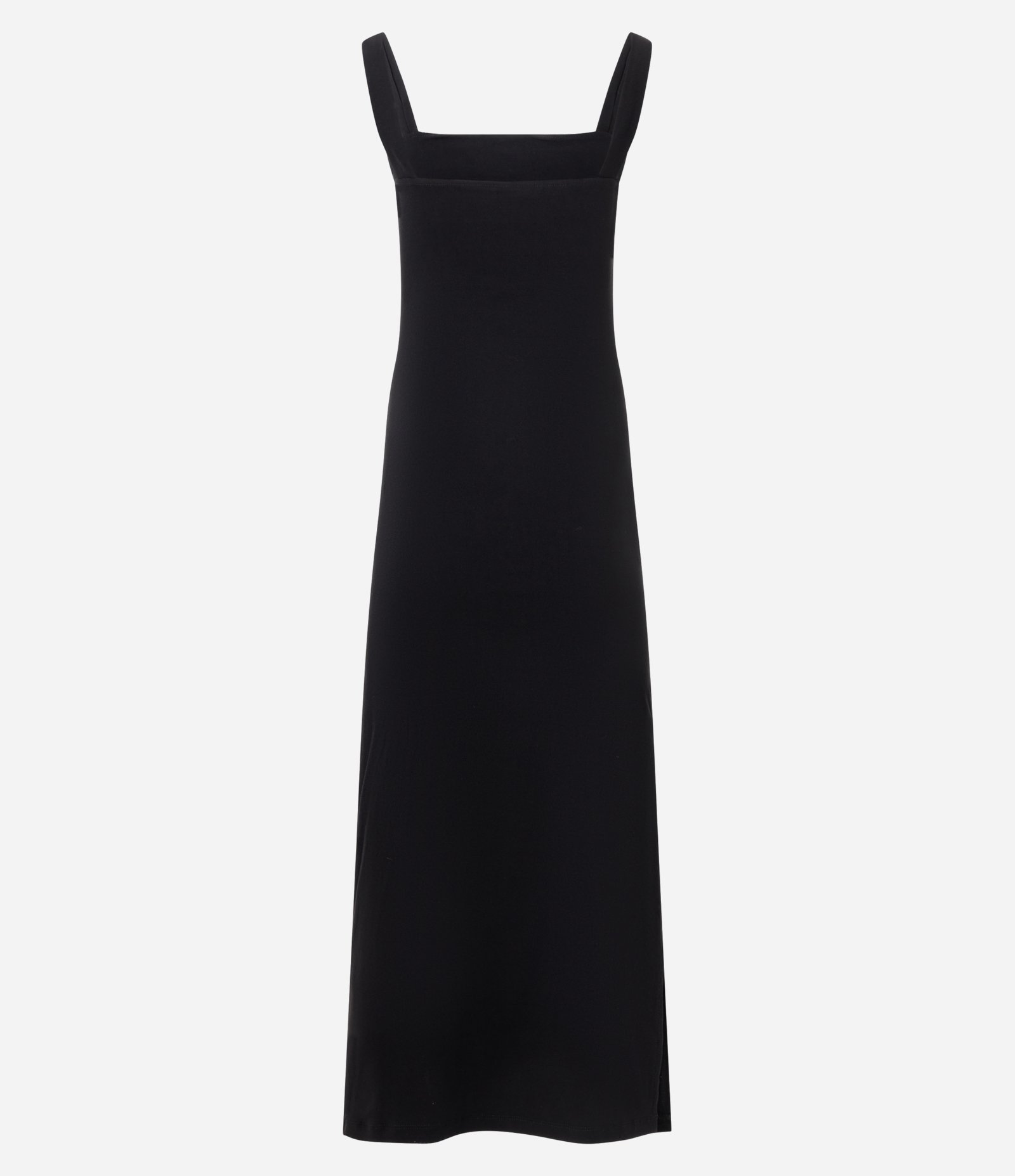 Vestido Feminino Midi Bengaline com Franzido Lateral Preto 2