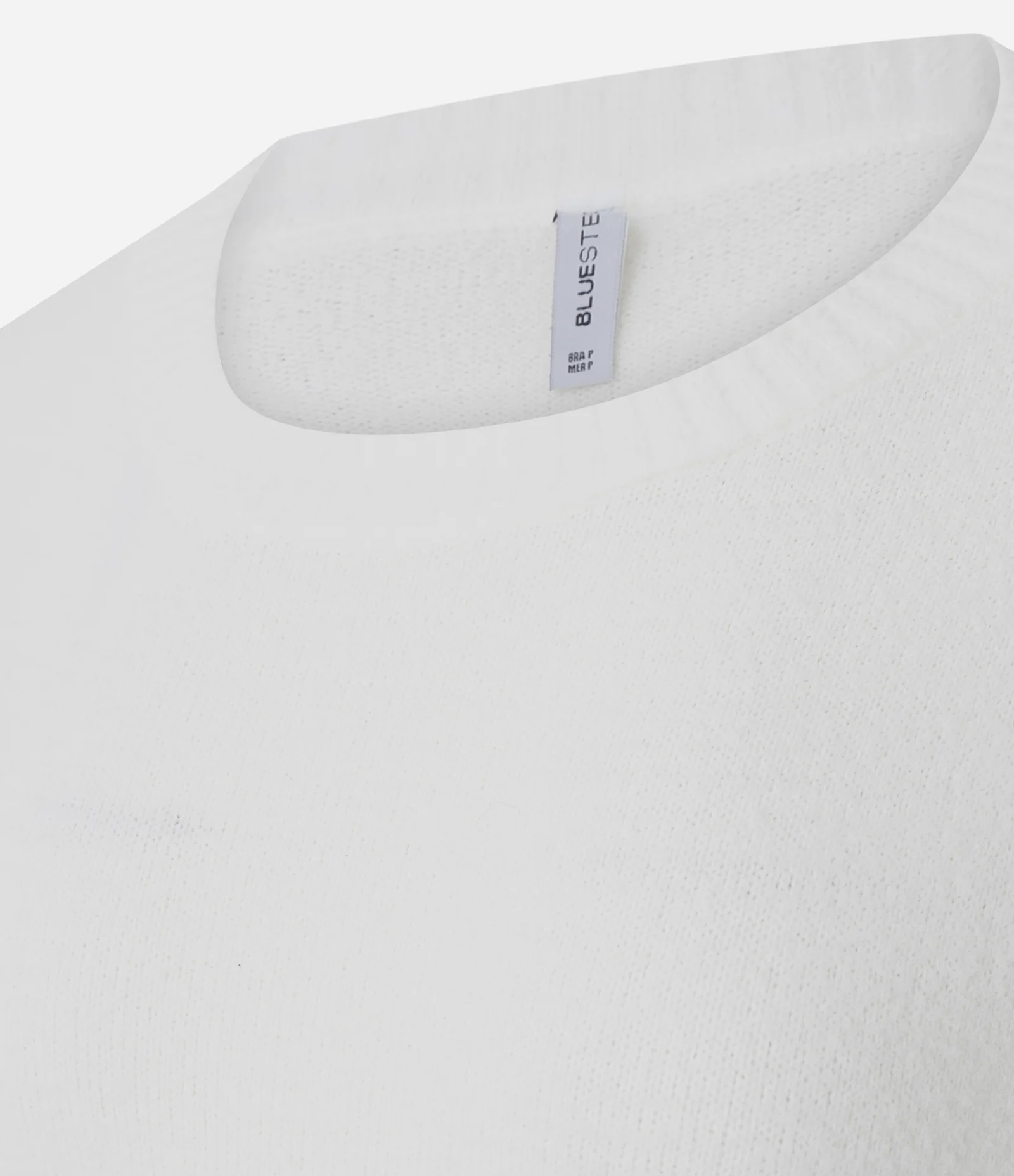 Blusa Oversized em Tricô com Decote Canoa e Barra Assimétrica Rendada Branco 2
