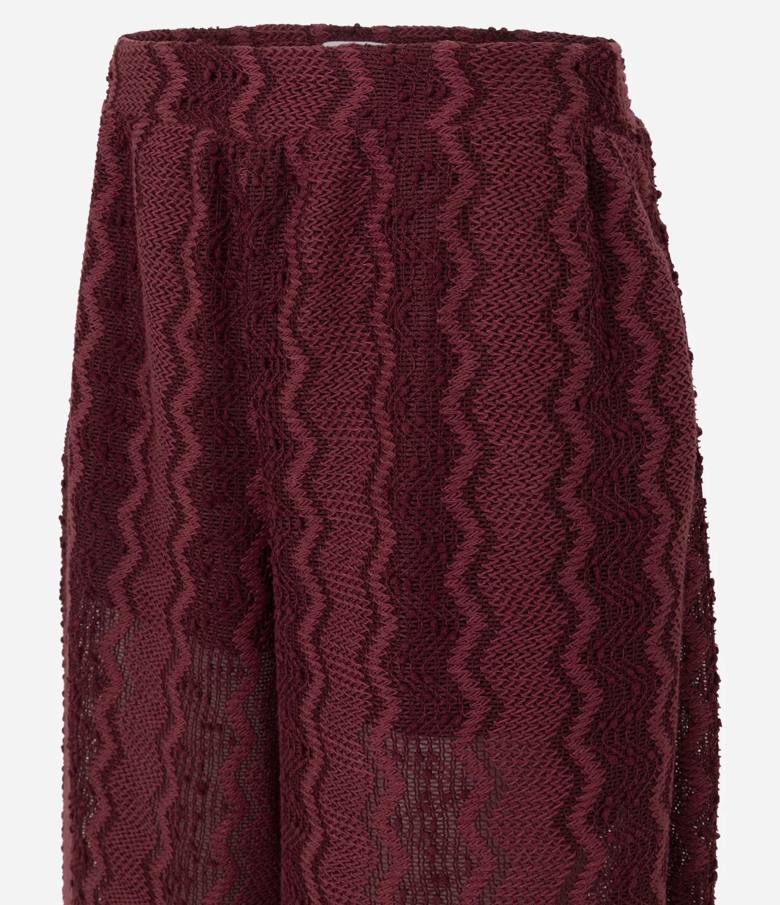 Calça Aladim em Malha Texturizada com Elástico na Cintura Vermelho 5